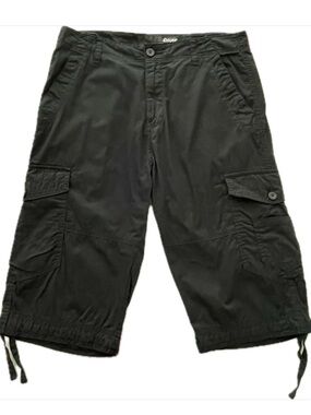 Plugg Men's Cargo Shorts, Black, Size 32